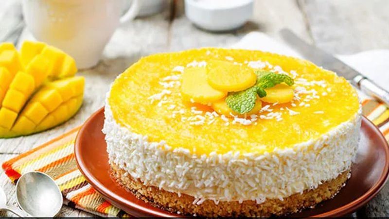 How to make Mango Cheese cake Recipe  in Tamil