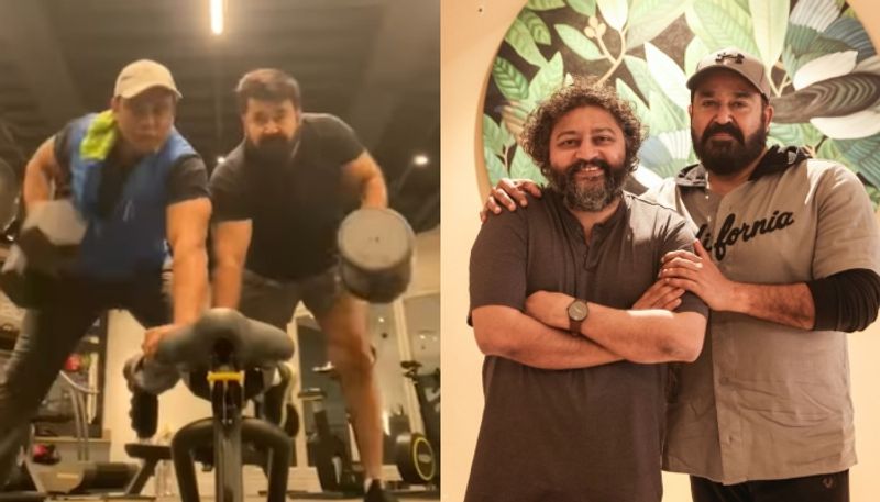 mohanlal shares workout video before shooting of malaikottai vaaliban lijo jose pellissery