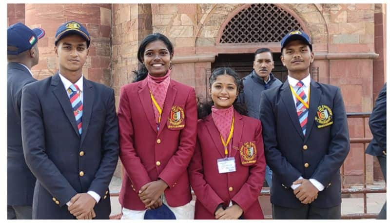 These are the four college students who will participate in the march on Rajpath on Republic Day