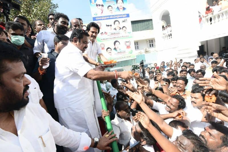 AIADMK head office announces that Edappadi Palaniswami visit to Tanjore district has been postponed