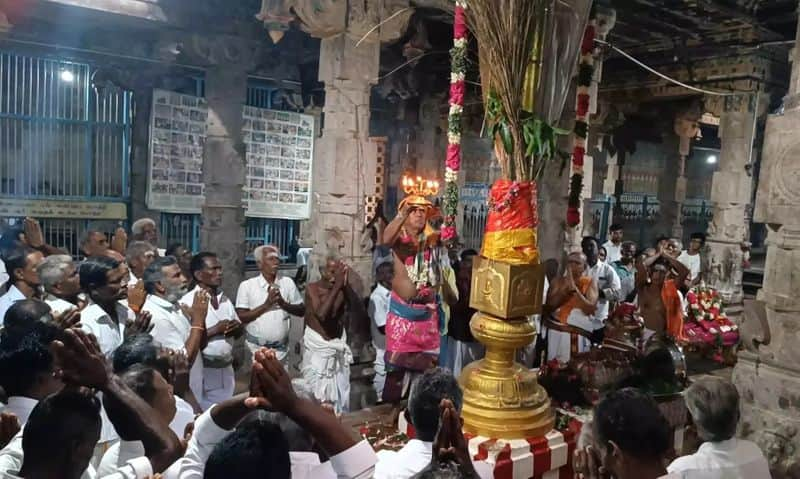 1500 years old perumal temple flagging in mayiladuthurai