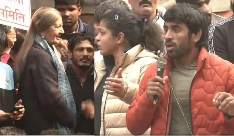 Dont make this political its athletes protest Bajrang Punia aks CPI leader Brinda karat to leave protest stage ckm