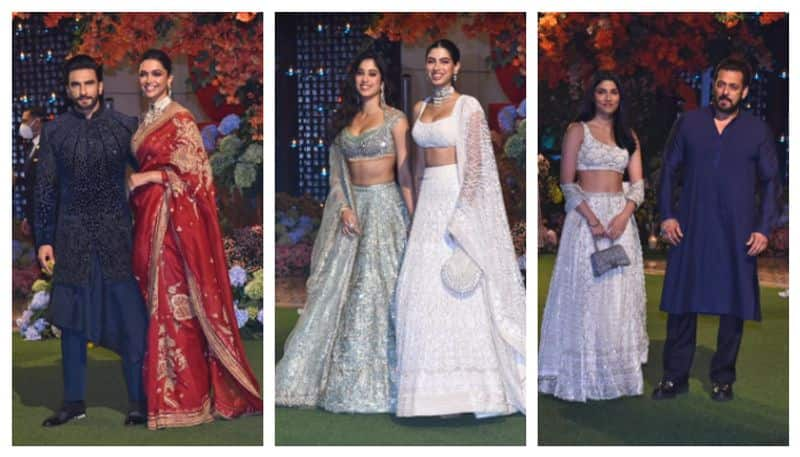 Deepika Padukone Ranveer to Janhvi Khushi Kapoor to Salman Shah Rukh and more at Anant-Radhika engagement RBA