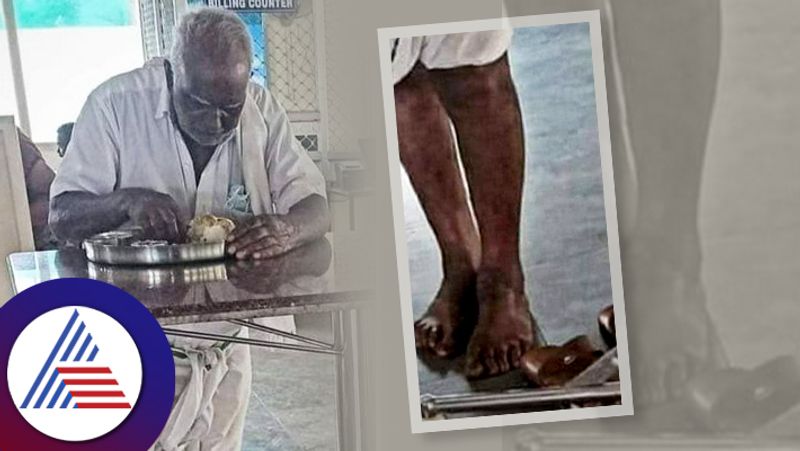 Old Person removes Chappals when Having food, photo goes viral Vin