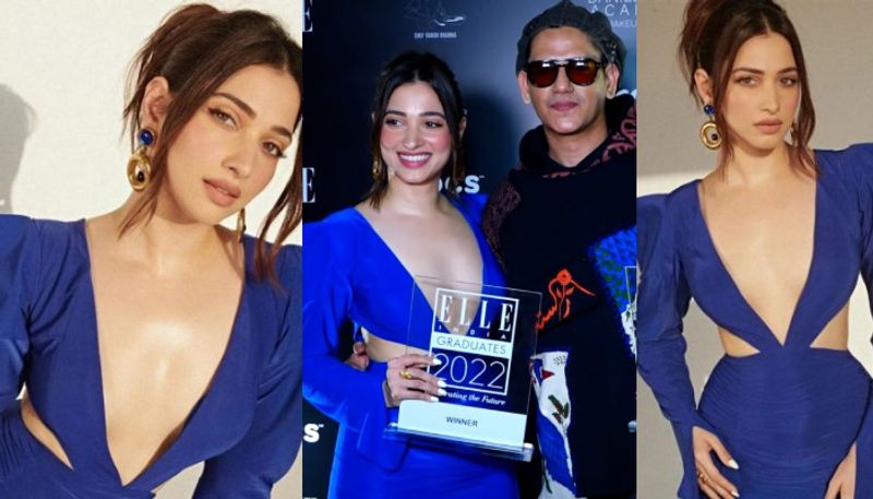 Tamannaah Bhatia Flaunts Her blue dress