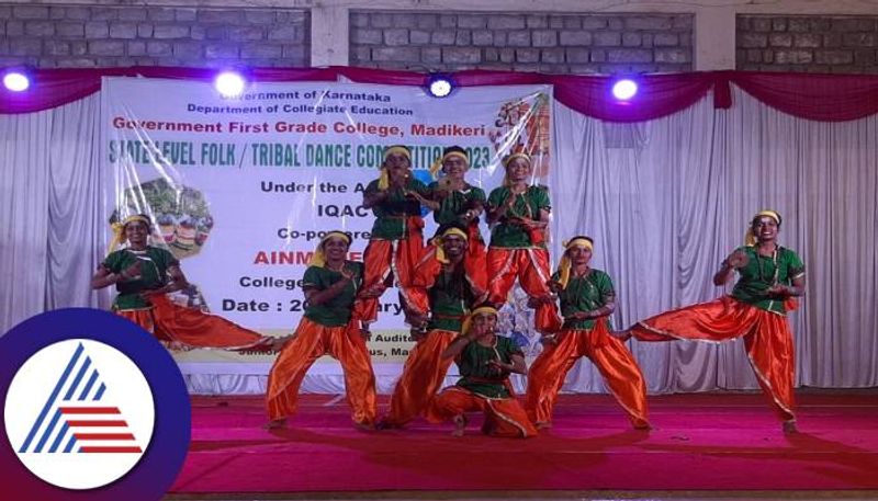 Folk dance of graduate students Hed at Madikeri in Kodagu grg 