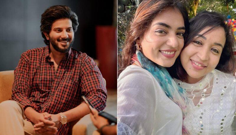 actor dulquer comment on nazriya post about mother birthday