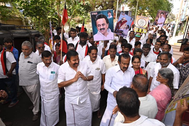 dmk congress alliance parties starting their campaigns in thai amavasai day in erode east constituency