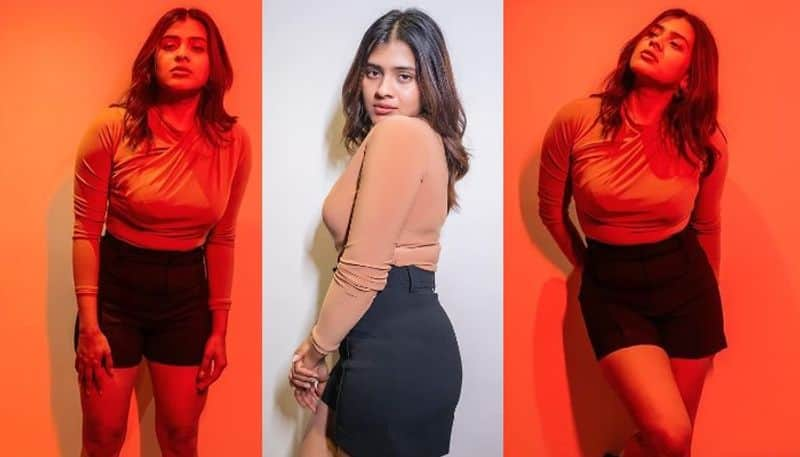 Actress Hebah Patel stanning photo shoot in mini dress!