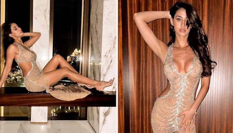 Disha Patani SEXY pictures: Actress flaunts her HOT body in see-through bodycon rose gold dress RBA