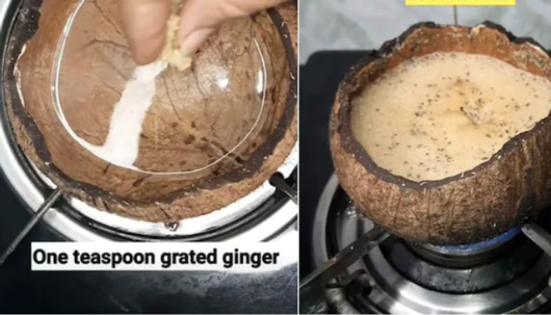 Video Of Chai Being Prepared Inside A Coconut Shell Goes Viral