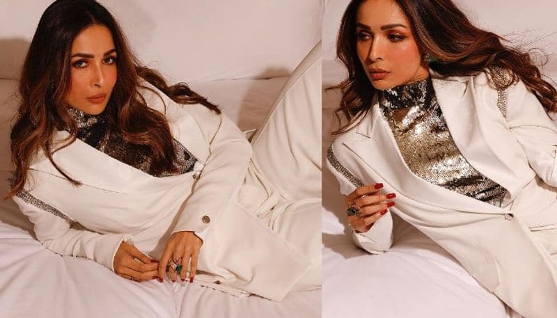 Bollywood Actress Malaika Arora stylish look in white suit!