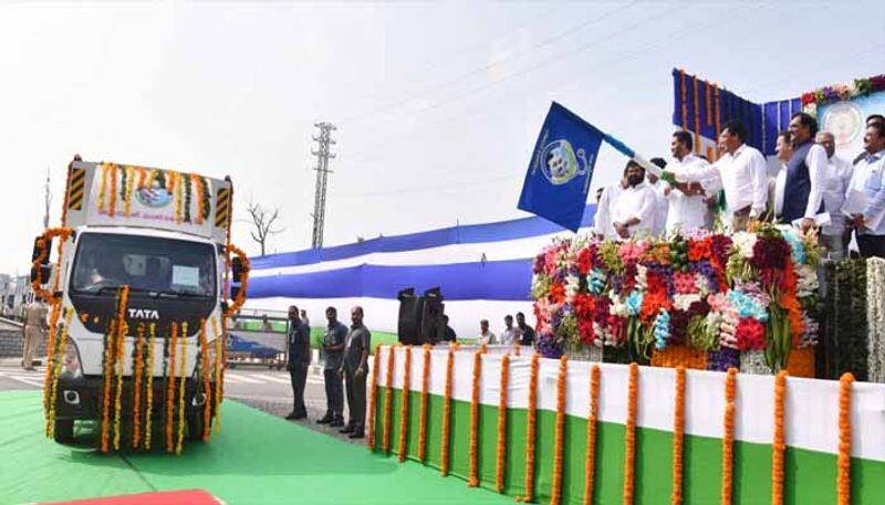 AP CM YS Jagan launches veterinary mobile ambulances