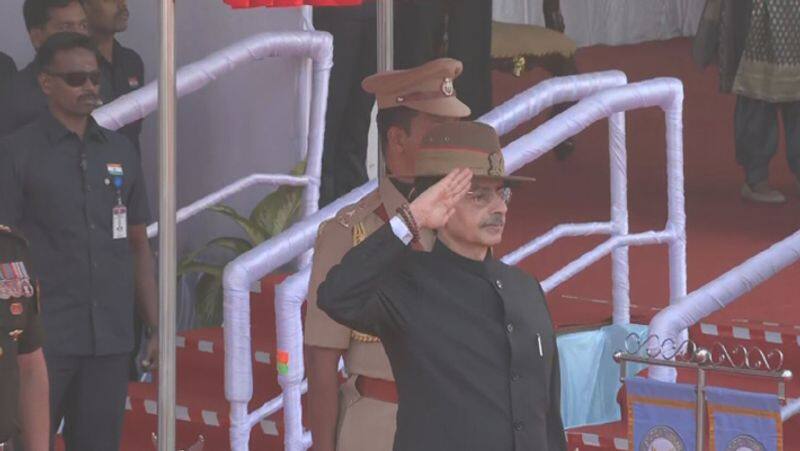 74th Republic Day Ceremony.. Governor RN Ravi hoisted the National Flag!