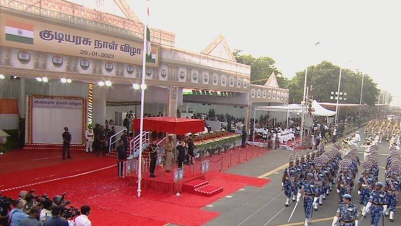 74th Republic Day Ceremony.. Governor RN Ravi hoisted the National Flag!