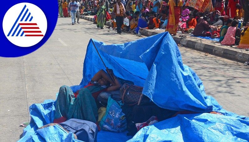 Anganwadi workers protest at freedom park bengaluru rav