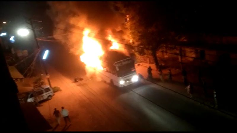 43 passengers deadly escaped on coimbatore bus fire accident