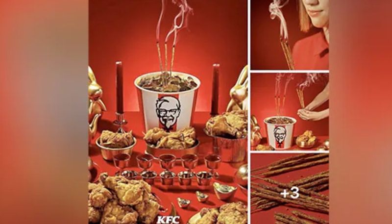 kfc brand introduces fried chicken incense sticks