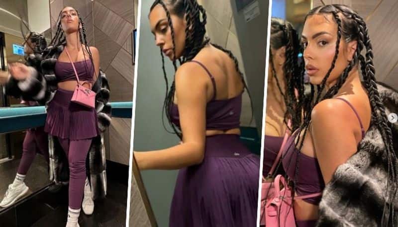 SEXY Pictures: Ronaldo's partner Georgina Rodriguez trolled for flaunting new look in revealing purple outfit snt