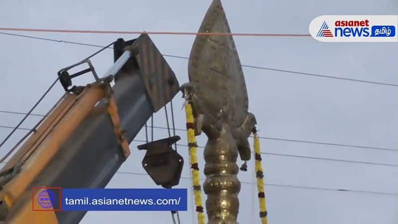 government officers removed vel statue in palani temple