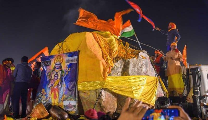 Jai Shri Ram chants echo in Ayodhya as revered Shaligram stones arrive