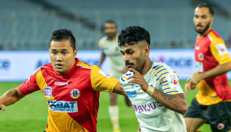 ISL 2022 23 Kerala Blasters vs East Bengal FC halftime report jje