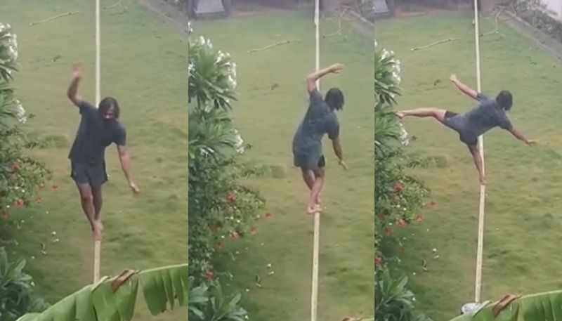 pranav mohanlal slacklining video instagram reels nsn