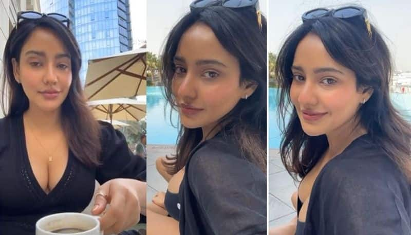 Actress Neha Sharma mind blowing glamour show in trendy outfit