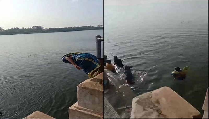 Women Wearing Sarees and Diving Into Thamirabarani River, Tamil Nadu Video goes Viral - bsb