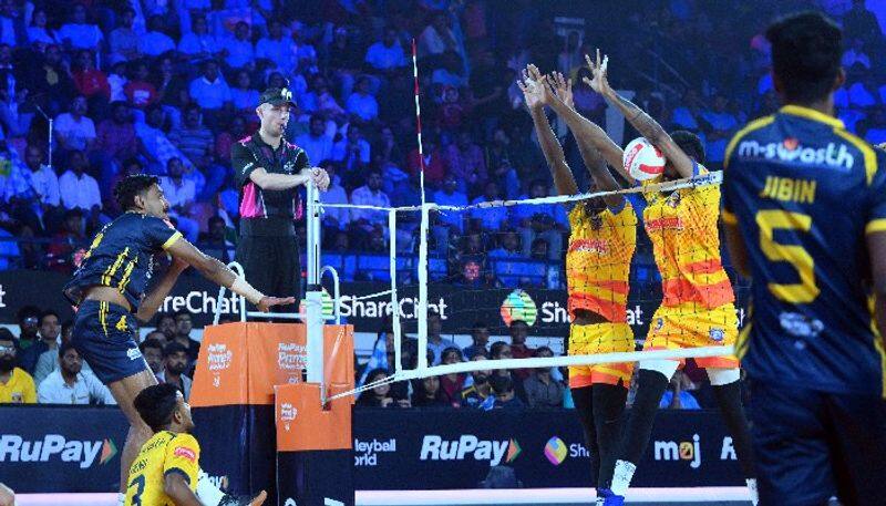 Prime Volleyball League Chennai Blitz win five set thriller against Kochi Blue Spikers kvn