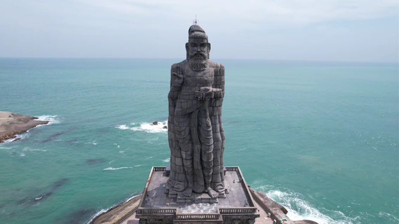 thiruvalluvar statue is ready for tourists in kanyakumari after finished a maintenance work