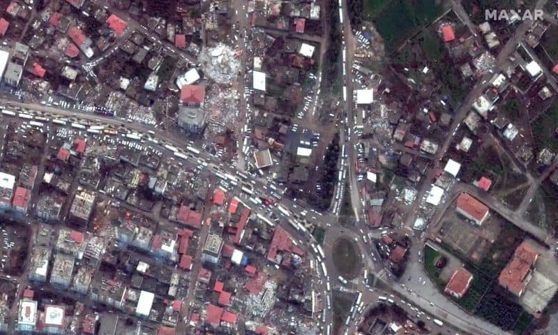 Before and after satellite images bring earthquake destruction in Turkish towns into full view