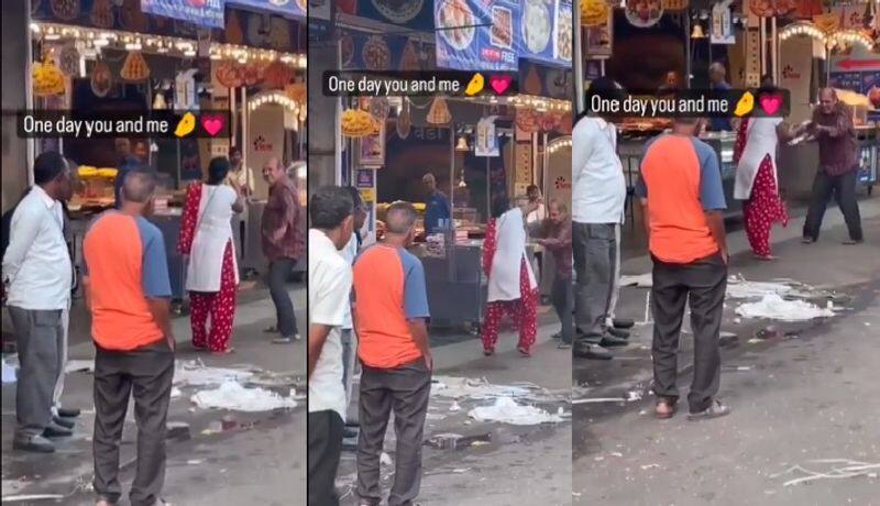 elederly couple fighting in public video goes viral in social Media akb