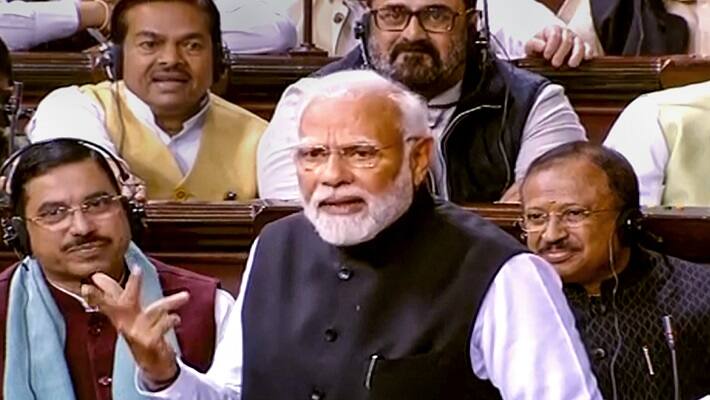 PM Modi in Rajya Sabha 