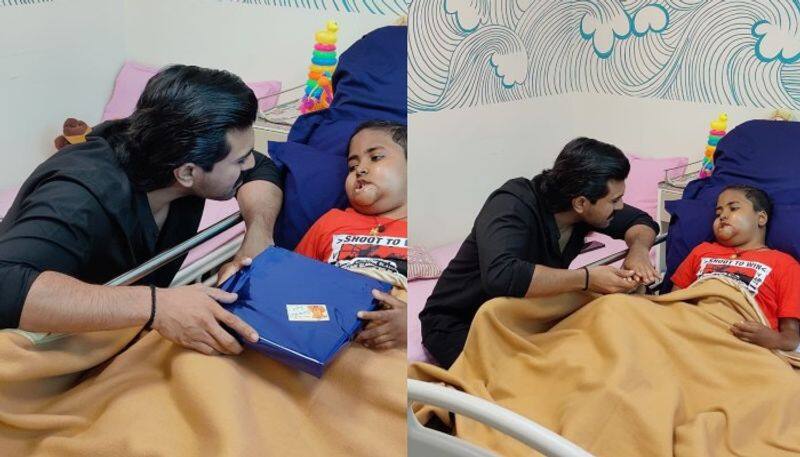 RRR Natu natu song Ram Charan meets 9 year boy ailing cancer vcs 