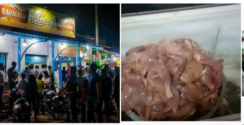 200 kg of spoiled meat has been seized from Sengottai Rahmath Border Parotta shop