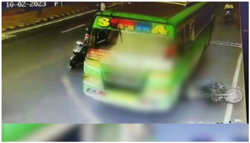 private bus accident bike passenger dies in kochi