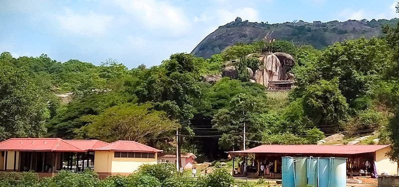 Chandragutti hill is used for stone mining  Forest department silence at shivamogga rav