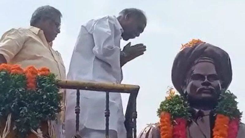 Singaravelars memorial day in Puduvai! Chief Minister Rangaswamy garlanding