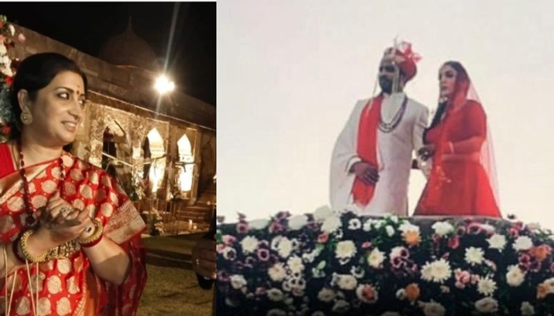 Smriti Iranis daughter Shanelle gets married in a gorgeous red lehenga azn