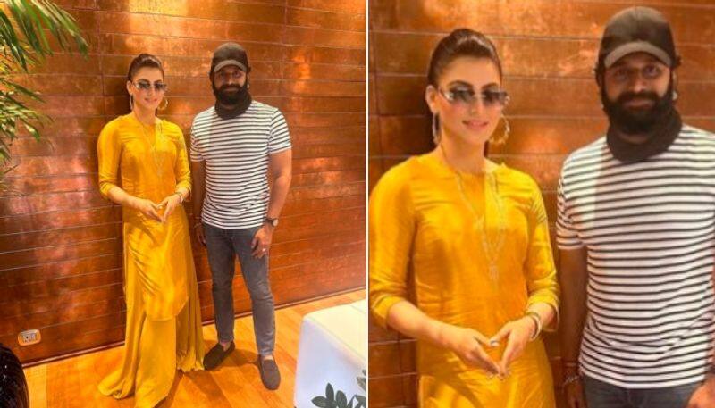 Urvashi Rautela shares photo with Rishab Shetty and She says Kantara 2 loading sgk