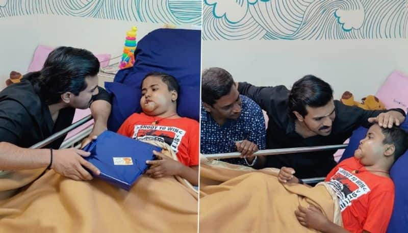 actor Ram Charan Meets 9 Year Old Fan Ailing From Cancer nrn