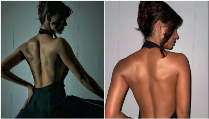 Disha Patani Flaunts Her Sexy Back In Hot Black Dress photo viral sgk