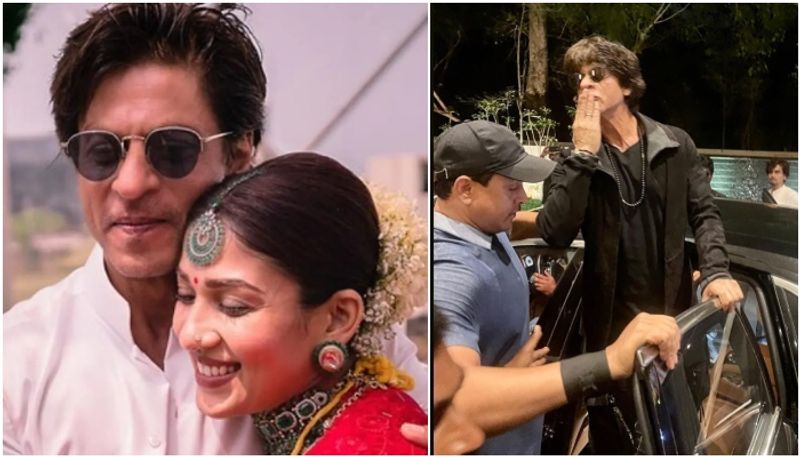 Shah Rukh Khan Gives Kiss to Nayanthara he Returns From Chennai sgk