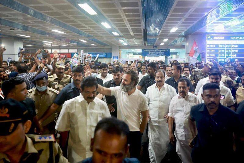 Rahul Gandhi begins his visit to Wayanad.