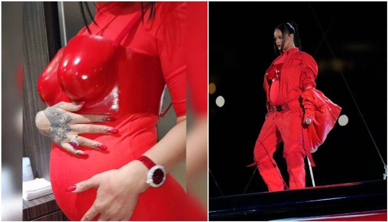 Rihanna reveals she second pregnancy during Super Bowl halftime show sgk