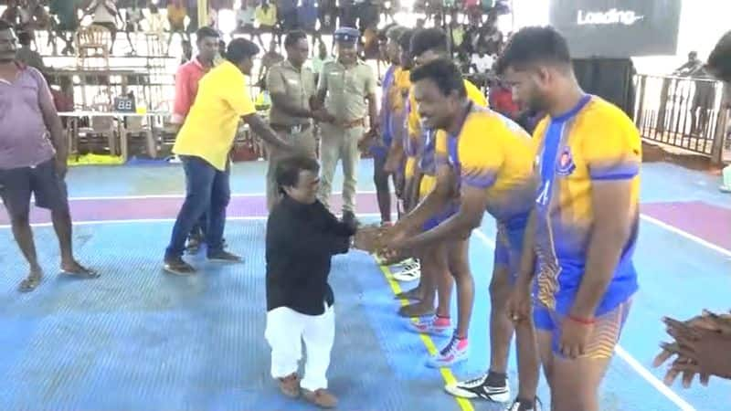 actor kingkong inaugurate and played kabaddi in trichy