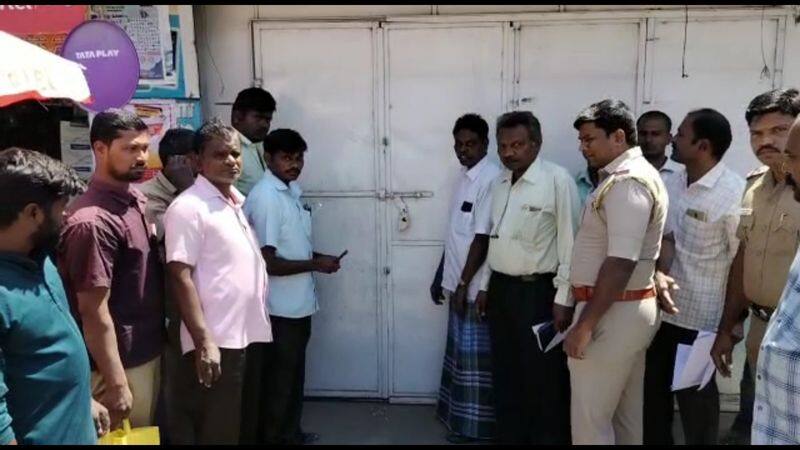 rental pending government officials sealed shops in krishnagiri