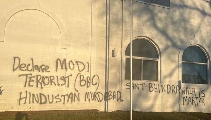 Ram Mandir defaced with anti India graffiti in Canada Indian govt calls for action gcw