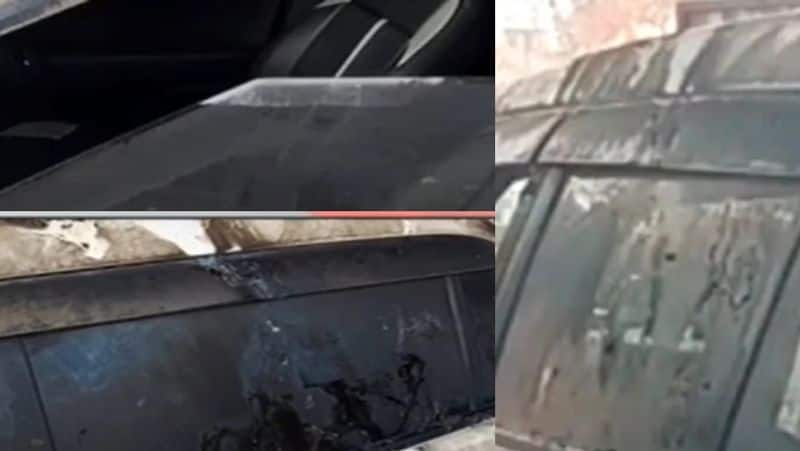 Petrol bombed on DMK executives car... cctv footage release